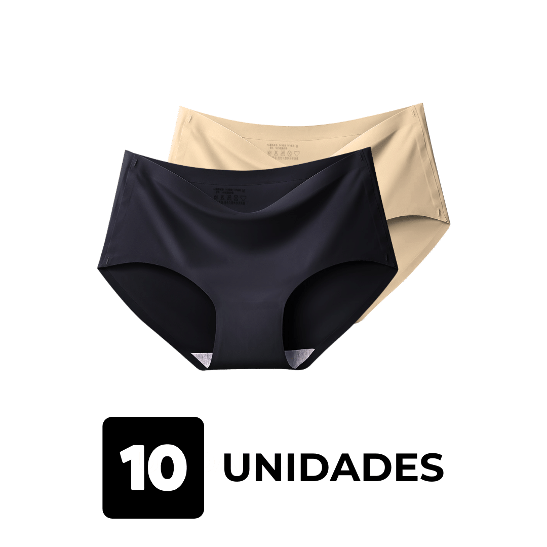 Kit 10 Unidades Calcinha Soft - Corte a Laser Sem Costura