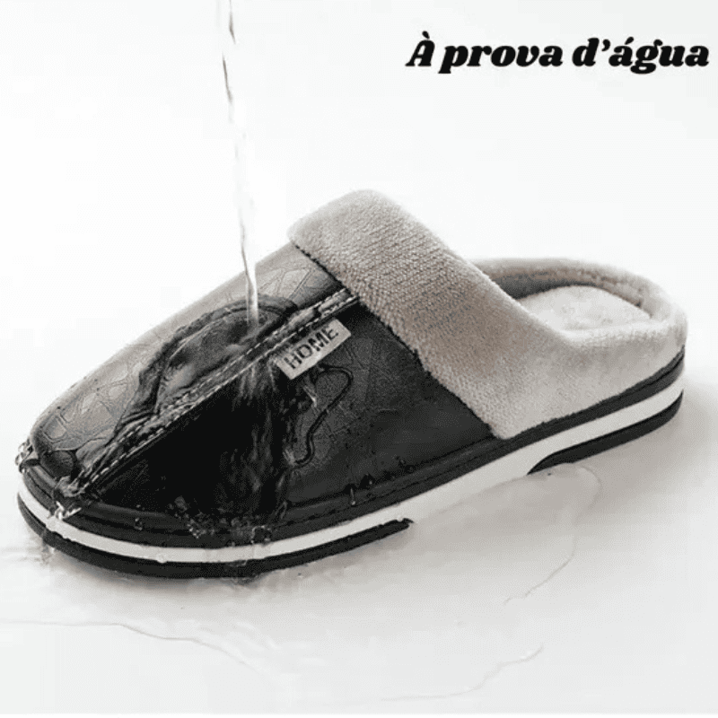 Pantufa Ortopédica de Couro - Interior Peluciado [Antiodor]