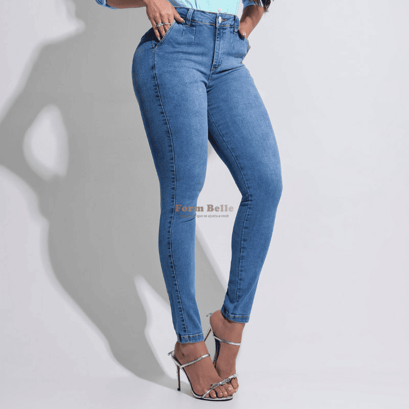 [KIT 2 CALÇAS] BelleJeans | Calça Jeans Modeladora  - Cós Alto que Modela