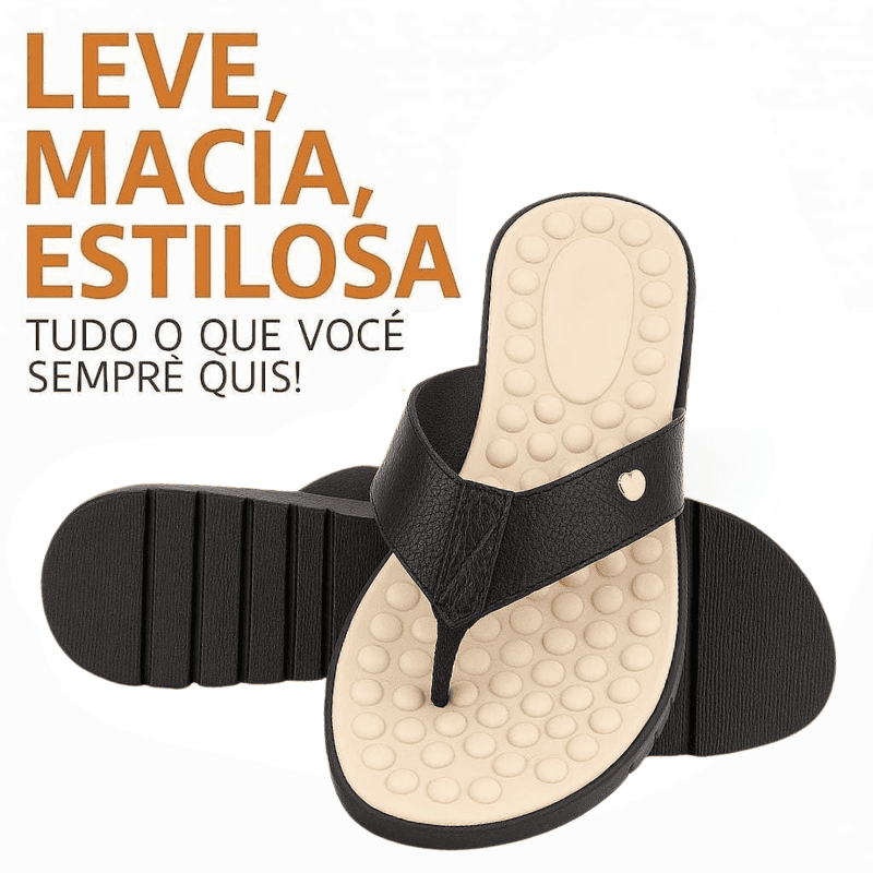 Sandália Ortopédica Feminina OrtoLeve - Com Palmilha Massageadora