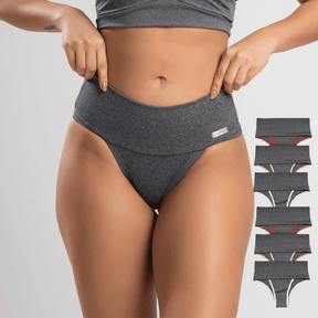 Kit Calcinhas Cintura Alta FitBelle [A Prova de Vazamentos]