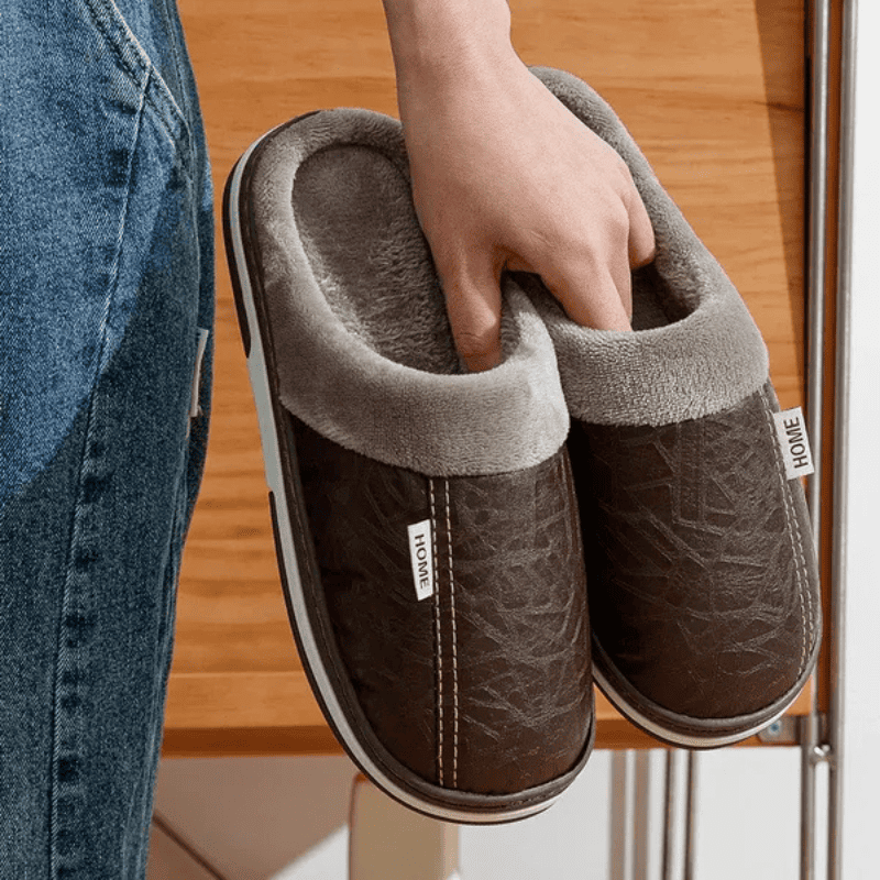 Pantufa Ortopédica de Couro - Interior Peluciado [Antiodor]
