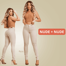 [KIT 2 CALÇAS] BelleJeans | Calça Jeans Modeladora  - Cós Alto que Modela