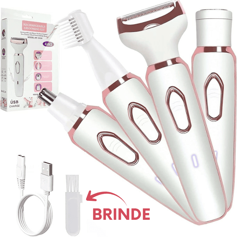 Depilador Elétrico 4 em 1 - DermaBelle® + Brindes