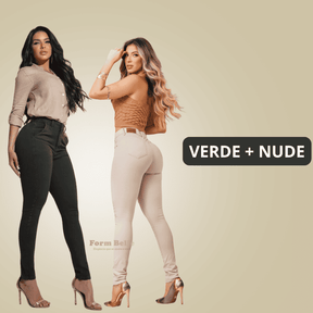 [KIT 2 CALÇAS] BelleJeans | Calça Jeans Modeladora  - Cós Alto que Modela
