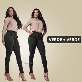 [KIT 2 CALÇAS] BelleJeans | Calça Jeans Modeladora  - Cós Alto que Modela