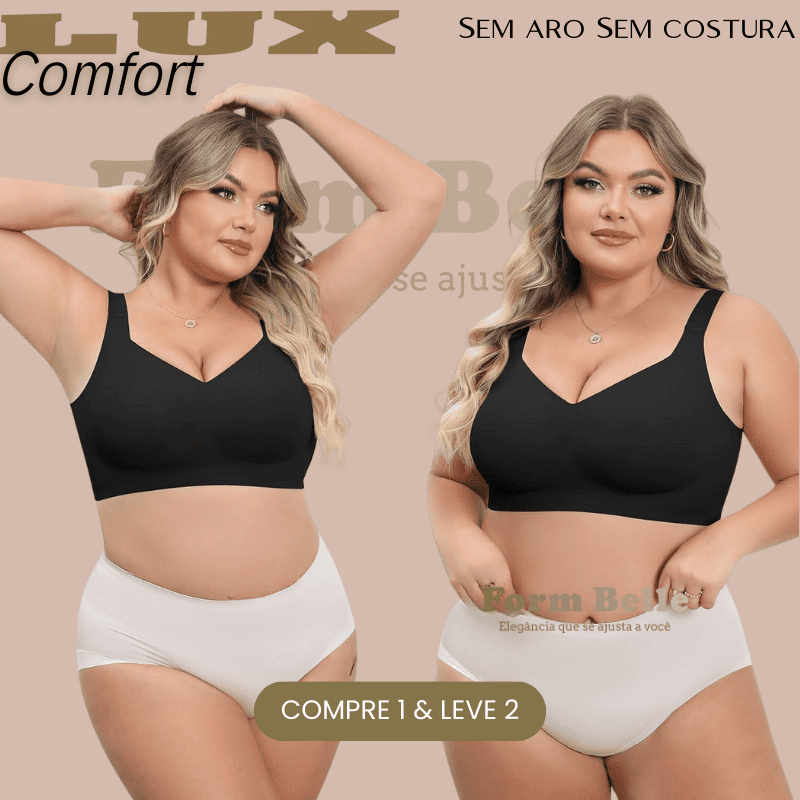 Sutiã Modelador Lux Comfort Sem Costura - Sustentação e Conforto [COMPRE 1 LEVE 2] + Brindes