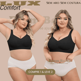 Sutiã Modelador Lux Comfort Sem Costura - Sustentação e Conforto [COMPRE 1 LEVE 2] + BRINDES