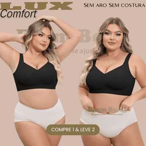 Sutiã Modelador Lux Comfort Sem Costura - Sustentação e Conforto [COMPRE 1 LEVE 2] + BRINDES
