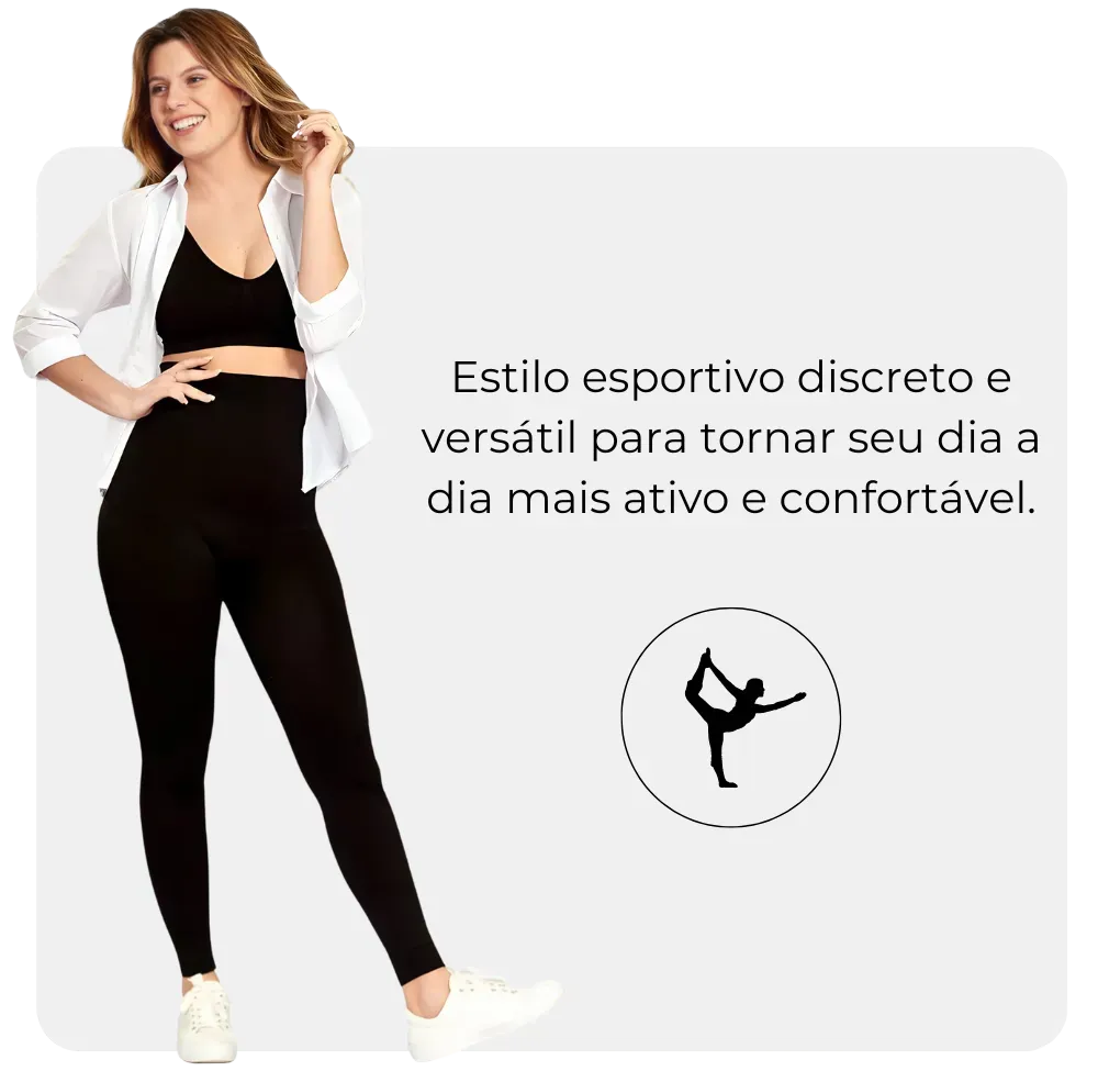 Legging BelleFit - Super Modeladora de Cós Alto