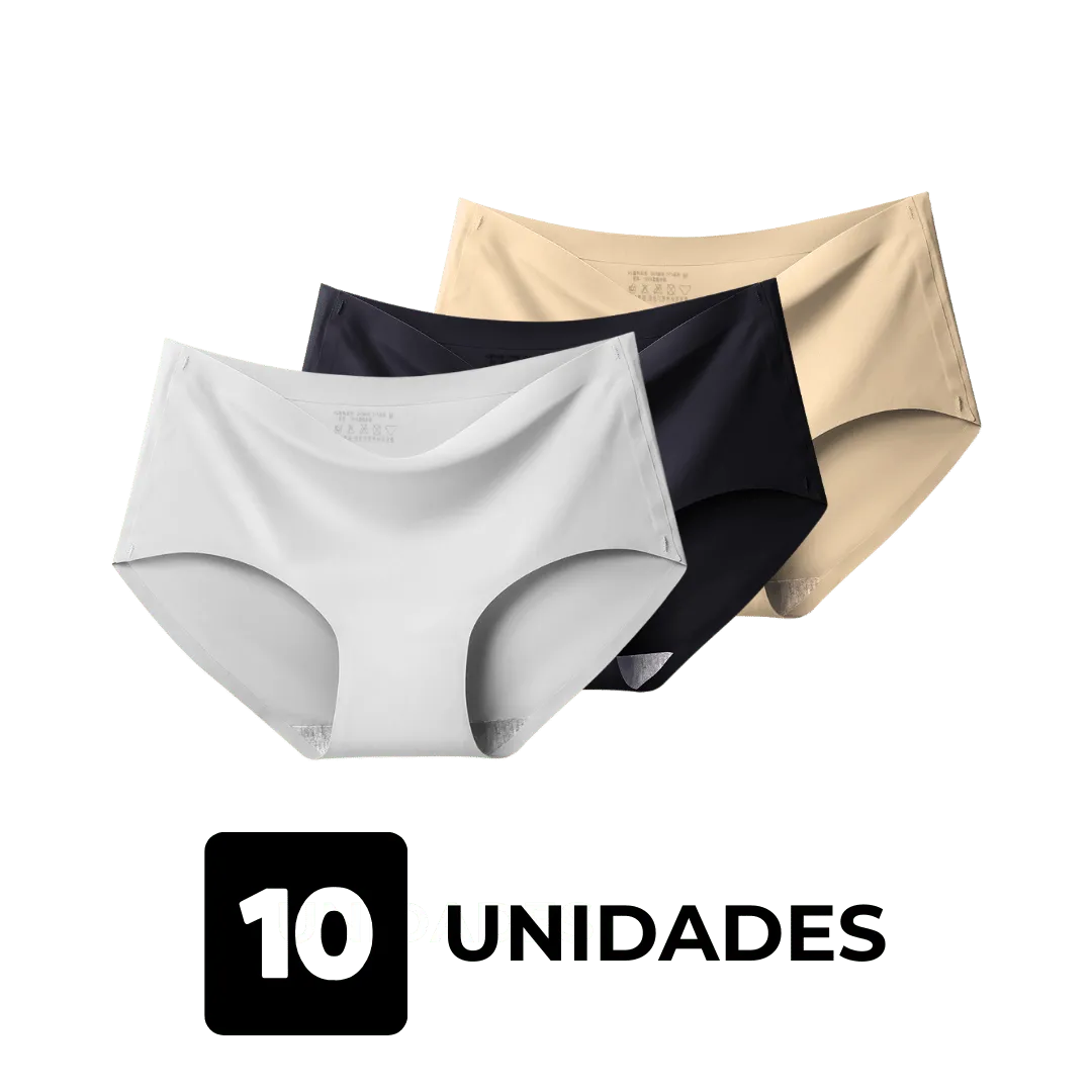 Kit 10 Unidades Calcinha Soft - Corte a Laser Sem Costura