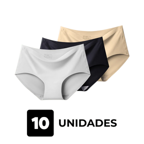 Kit 10 Unidades Calcinha Soft - Corte a Laser Sem Costura