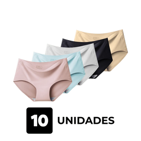 Kit 10 Unidades Calcinha Soft - Corte a Laser Sem Costura