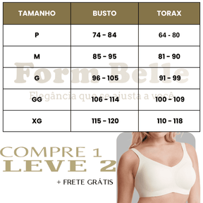 Sutiã Modelador Lux Comfort Sem Costura - Sustentação e Conforto [COMPRE 1 LEVE 2] + BRINDES