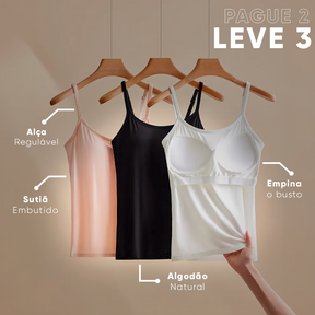 Kit 3 Blusinhas com alcinhas ajustáveis