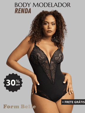Body Modelador de Renda - FormShaper + [BRINDE EXCLUSIVO]