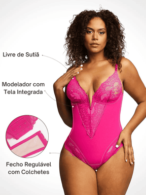 Body Modelador de Renda - FormShaper + [BRINDE EXCLUSIVO]