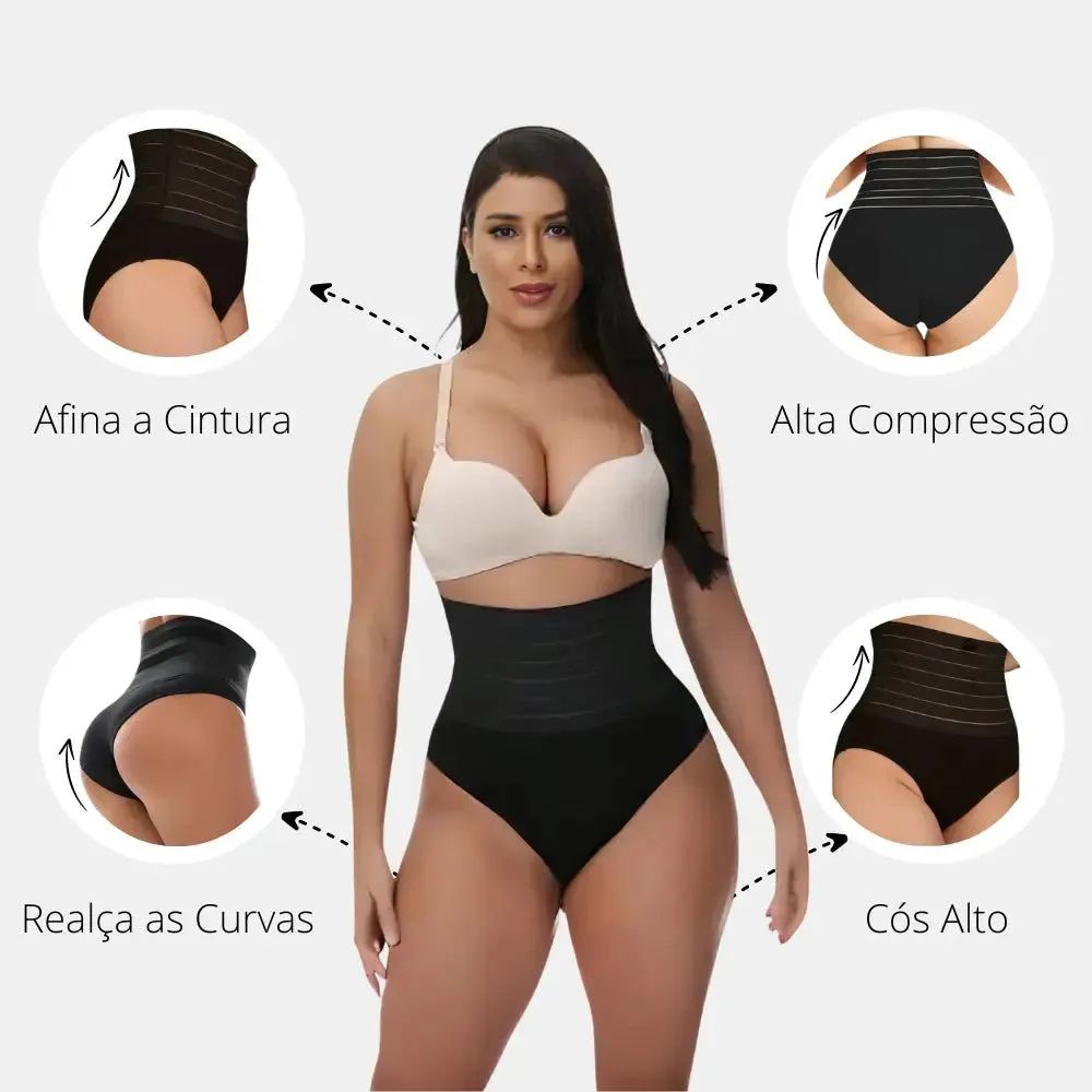 Calcinha Modeladora BelleForm- Seca Barriga - Efeito Lipo